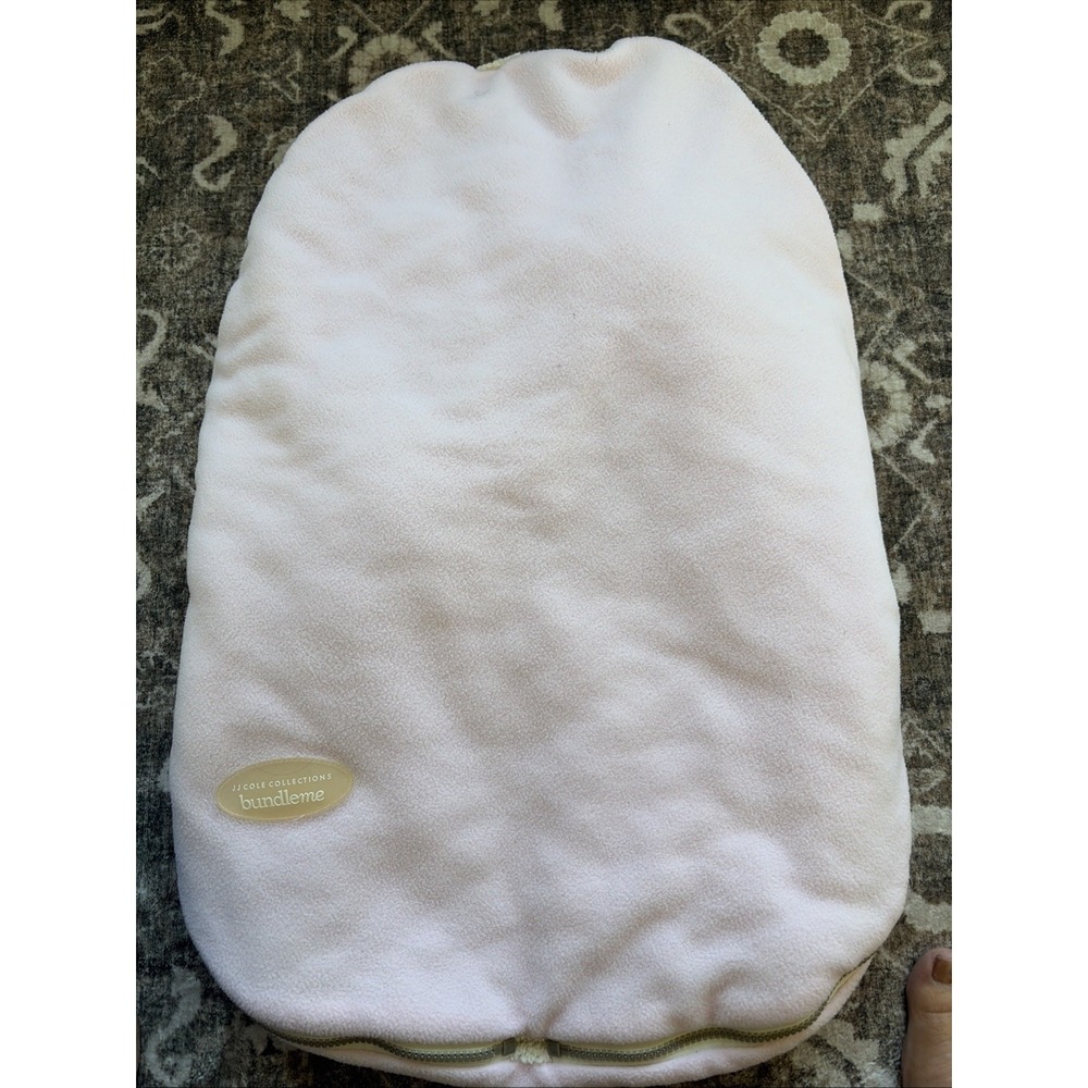 JJ COLE BUNDLEME Girl's Pale Pink Soft Fleece Stroller / Car Seat Carrier Cover